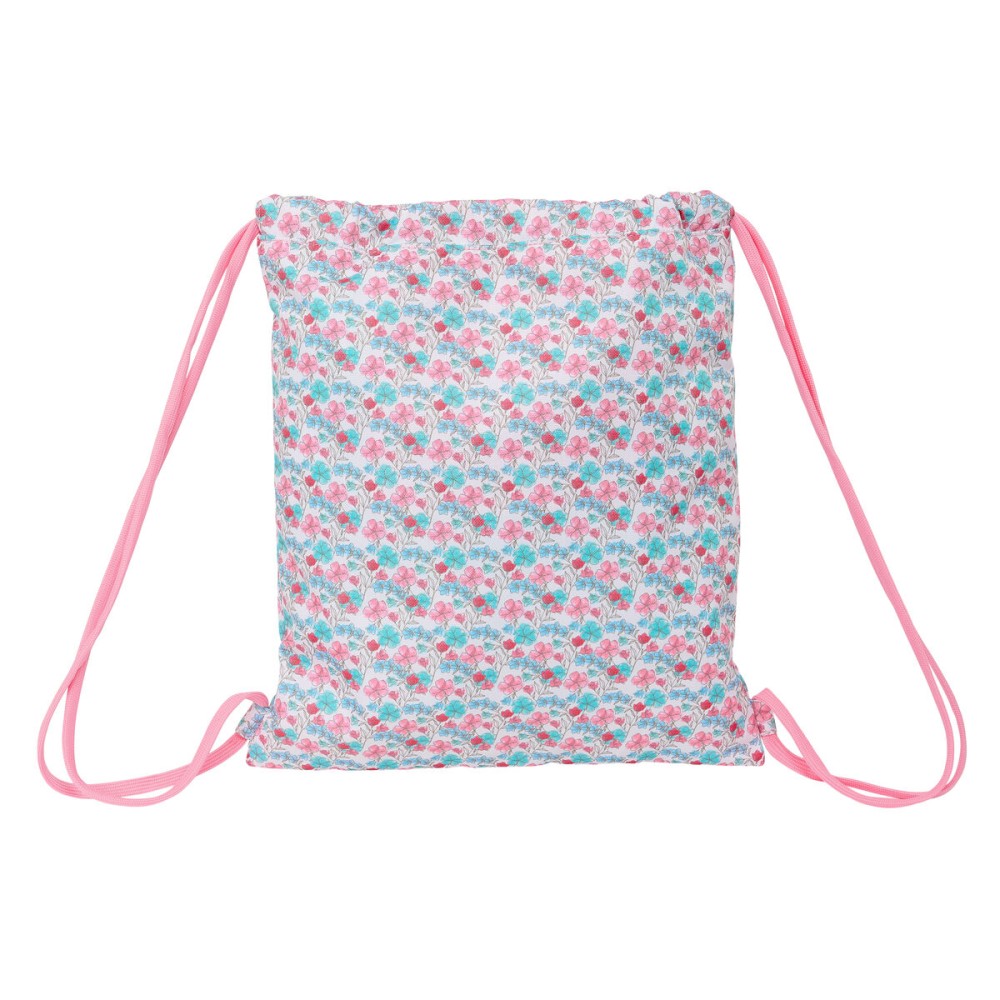 Sac à dos serré par des ficelles Moos Flores Multicouleur 35 x 40 x 1 cm