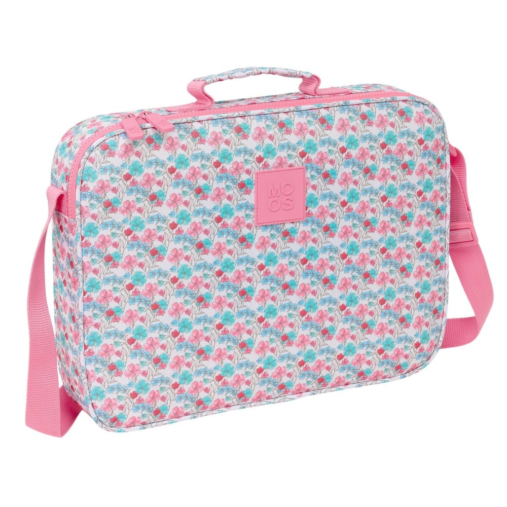 Schultasche Moos Flores Bunt 38 x 28 x 6 cm