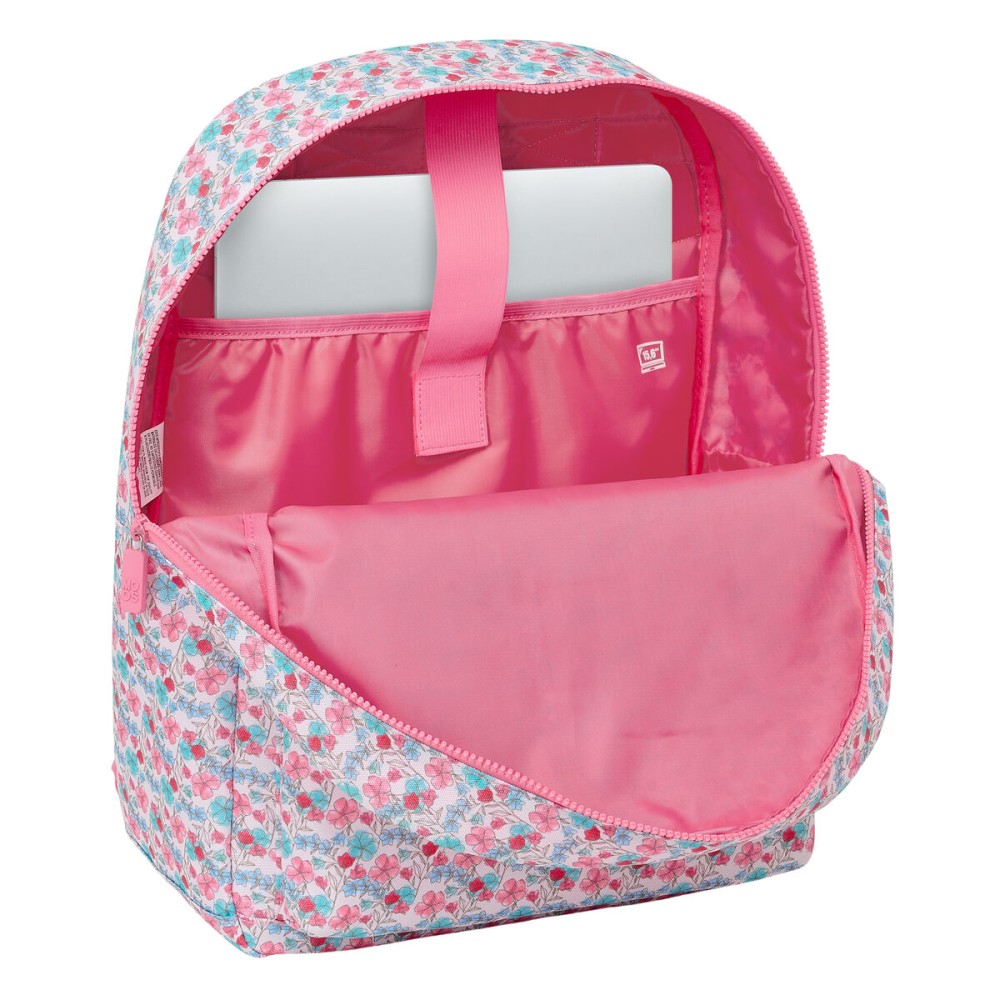 Laptop Backpack Moos Flores Multicolour 32 x 43 x 14 cm