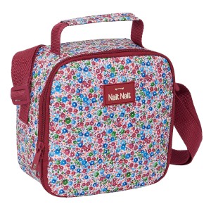 Thermal Lunchbox Nait Nait Flores coimbra burdeos Burgundy 20 x 20 x 15 cm