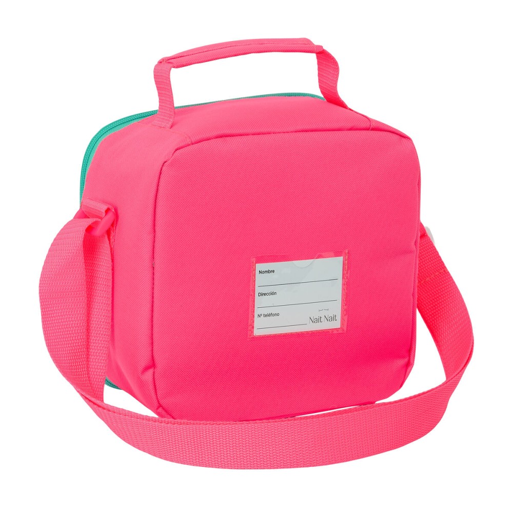 Sac glacière goûter Nait Nait Rosa fluor 20 x 20 x 15 cm