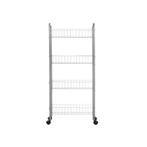 Vegetable trolley Kinvara W4117-1-S Silver Metal polypropylene Plastic 37 x 27 x 82,5 cm (4 Units)