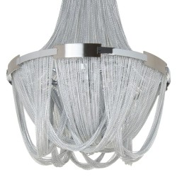 Deckenlampe 50 x 50 x 90 cm Metall Silber