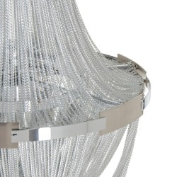 Deckenlampe 50 x 50 x 90 cm Metall Silber