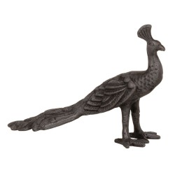 Deko-Figur 19 x 6 x 13 cm Grau Pfau