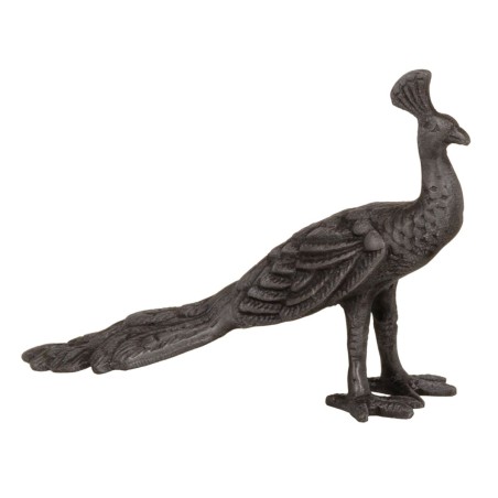 Deko-Figur 19 x 6 x 13 cm Grau Pfau