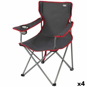 Camping Klappstuhl Aktive Dunkelgrau 45 x 82 x 47 cm (4 Stück)