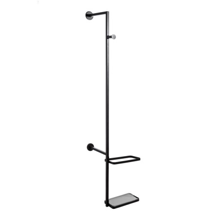 Garderobe 37 x 37 x 170 cm Schwarz Metall Industriell