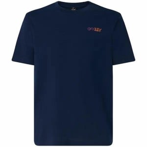 Short-sleeve Sports T-shirt Oakley Fingerprint B1B  Blue