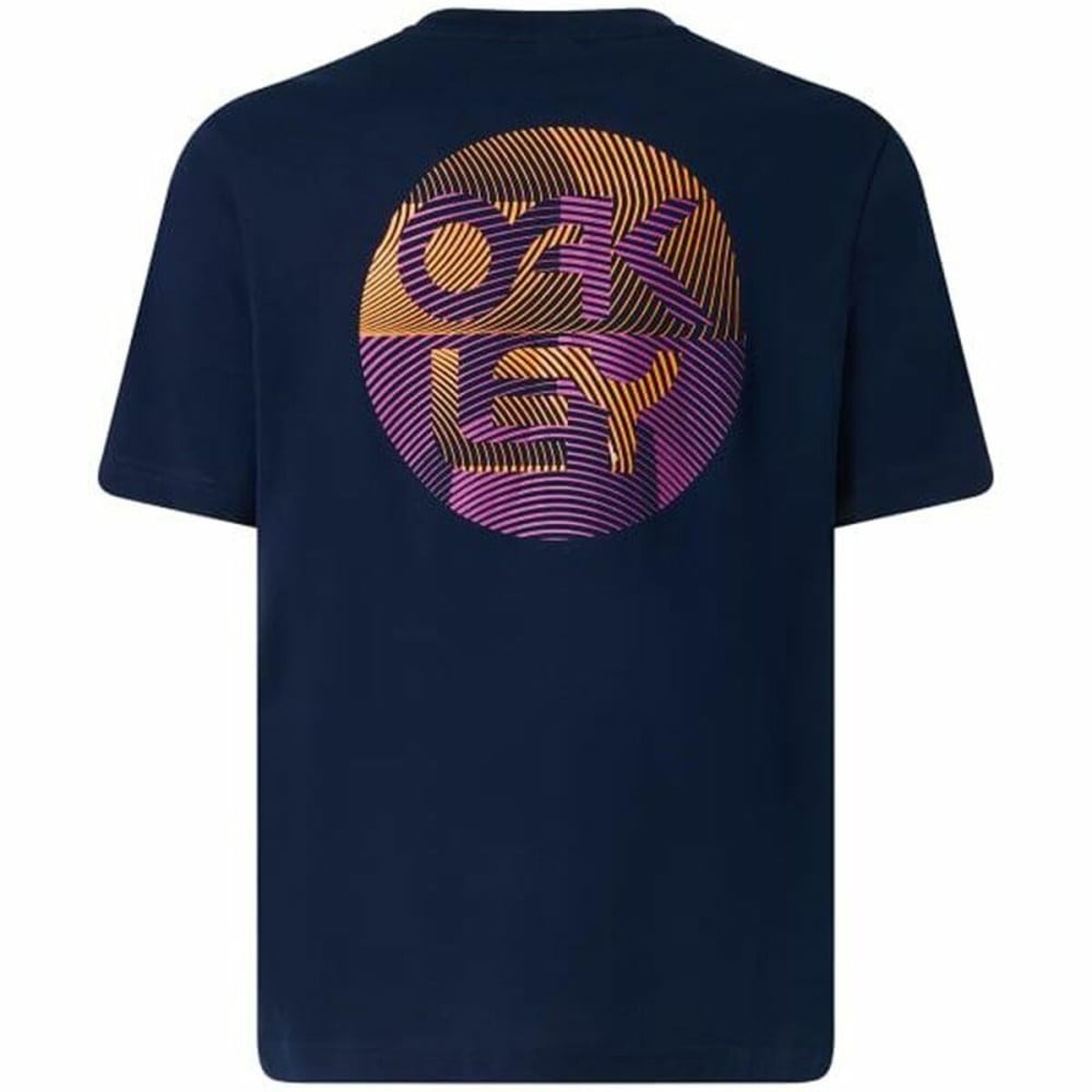 Short-sleeve Sports T-shirt Oakley Fingerprint B1B  Blue