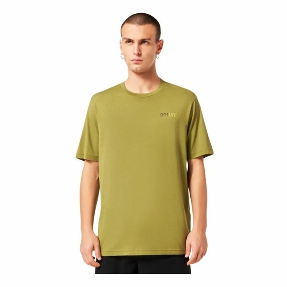 Short-sleeve Sports T-shirt Oakley Fingerprint B1B  Dark green