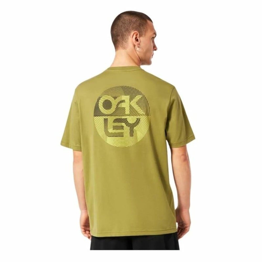 Short-sleeve Sports T-shirt Oakley Fingerprint B1B  Dark green