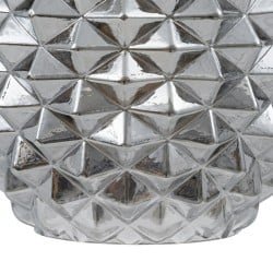 Ceiling Light 15 x 15 x 17,5 cm Crystal Silver Iron Ø 15 cm