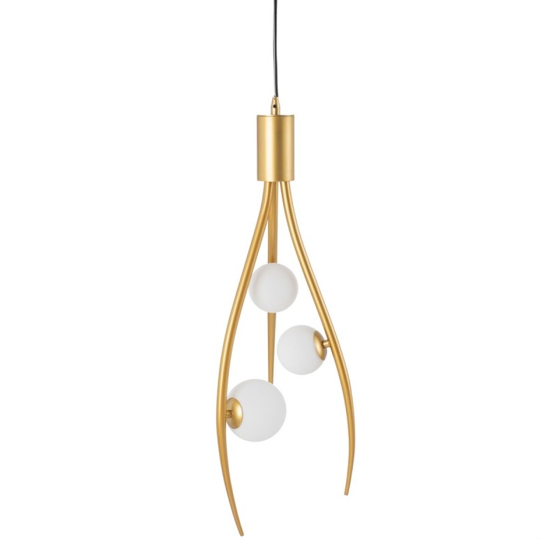 Deckenlampe 22 x 22 x 120 cm Kristall Gold Metall