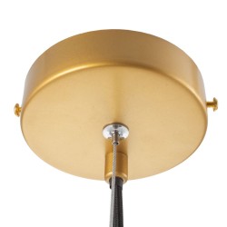 Deckenlampe 22 x 22 x 120 cm Kristall Gold Metall