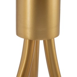 Deckenlampe 22 x 22 x 120 cm Kristall Gold Metall