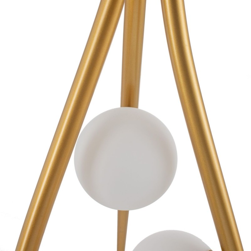 Deckenlampe 22 x 22 x 120 cm Kristall Gold Metall