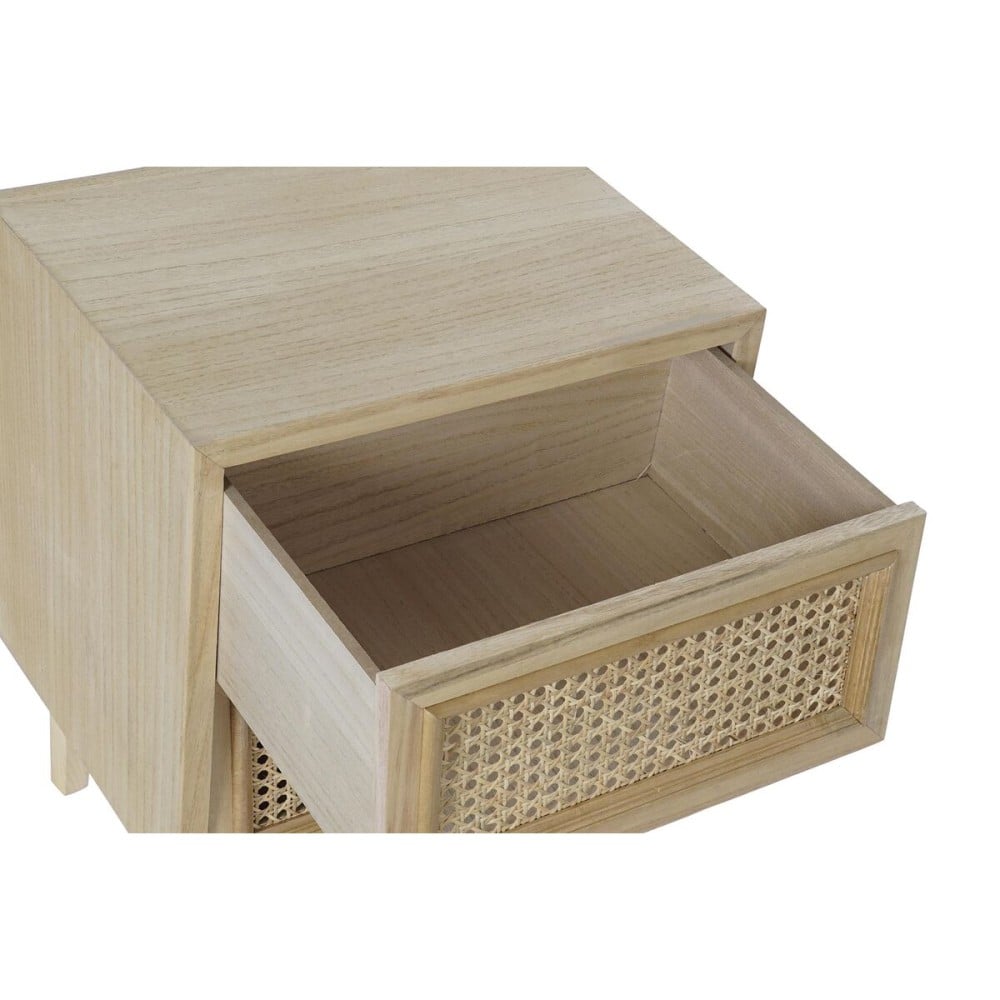 Nachttisch DKD Home Decor natürlich Rattan Paulonia-Holz (43 x 33,7 x 56 cm)