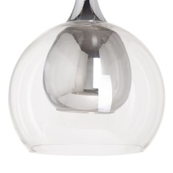 Ceiling Light Crystal Grey Metal 33 x 33 x 50 cm