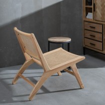 Armchair Natural Wood Rattan 60,5 x 73,5 x 72,5 cm