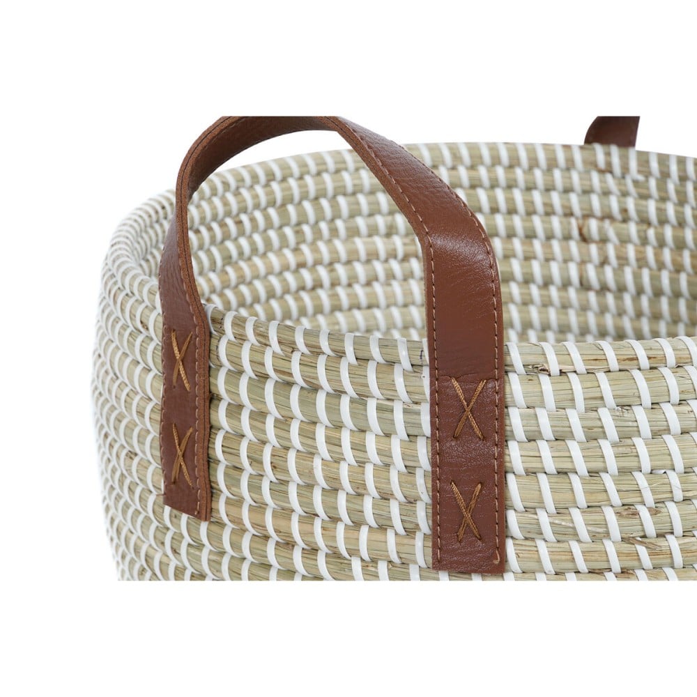 Set de basket DKD Home Decor Naturel Marron Clair Polyuréthane Herbier marin 42 x 42 x 45 cm