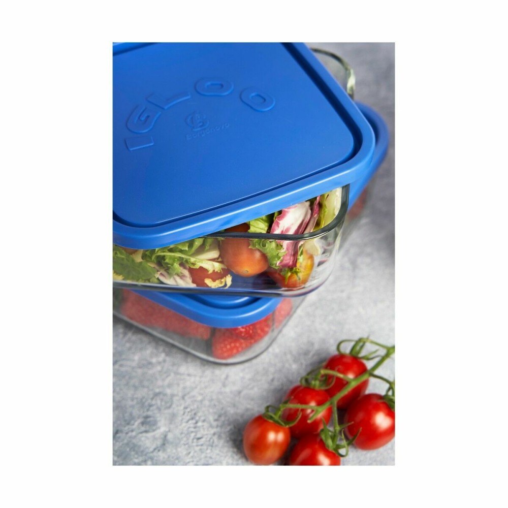 Lunchbox Borgonovo   Blau rechteckig 2,3 L (6 Stück)