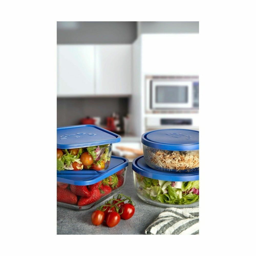 Lunch box Borgonovo   Blue Rectangular 2,3 L (6 Units)