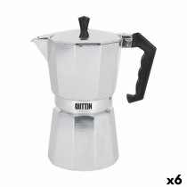 Italian Coffee Pot Quttin Aluminium 9 Cups (6 Units)