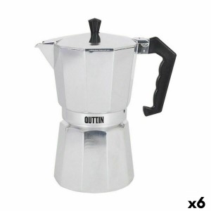 Italienische Kaffeemaschine Quttin Aluminium 9 Tassen (6 Stück)