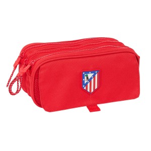 Trousse Fourre-Tout Triple Atlético Madrid Rouge 21,5 x 10 x 8 cm