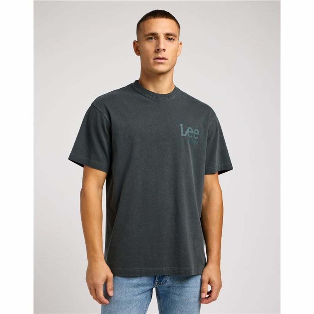 Men’s Short Sleeve T-Shirt Lee Loose Logo Black