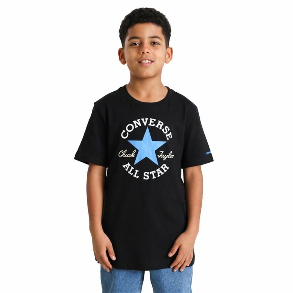 Kurzarm-T-Shirt für Kinder Converse Sustainable Core Schwarz