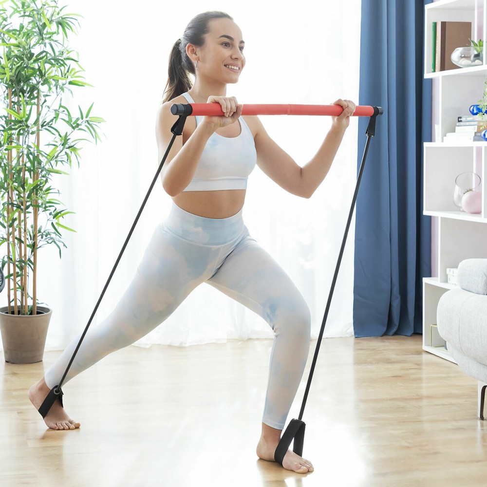 Barre de Fitness avec Élastiques et Guide d'Exercice InnovaGoods (Reconditionné A)