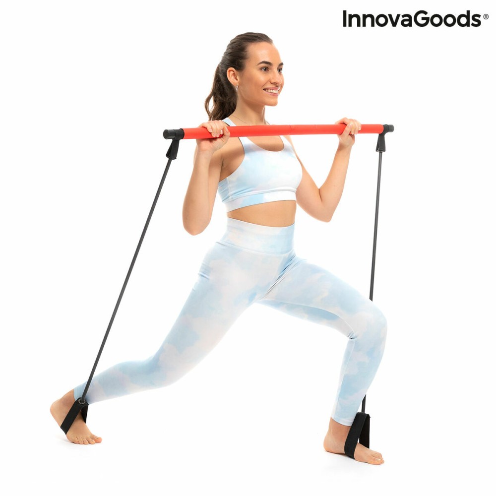 Barre de Fitness avec Élastiques et Guide d'Exercice InnovaGoods (Reconditionné A)