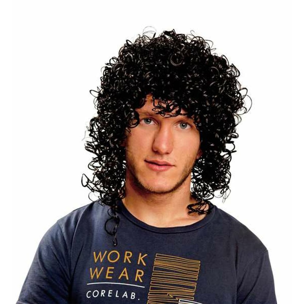 Curly Hair Wig Black Rock Star