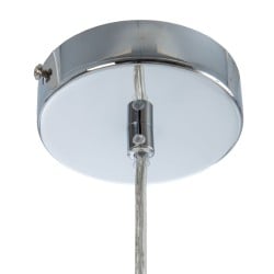 Deckenlampe Kristall Metall Silber Ø 10 cm 20 x 20 x 120 cm