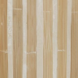 Bougeoir Beige Bambou Bois MDF 10,5 x 10,5 x 21 cm