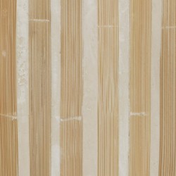 Kerzenschale Beige Bambus Holz MDF 10,5 x 10,5 x 21 cm