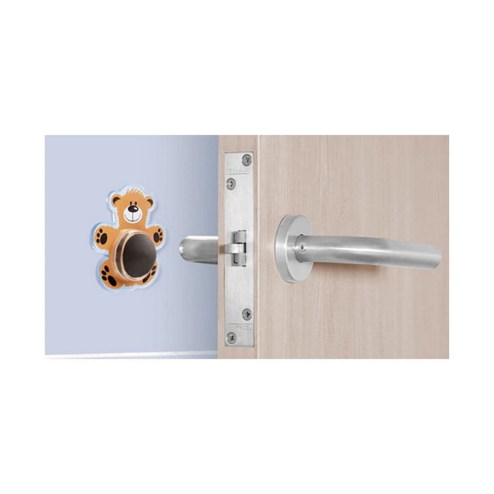 Doorstop Inofix Doors Bear Adhesive Orange PVC