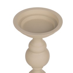 Candleholder Aluminium Cream 15 x 15 x 25 cm