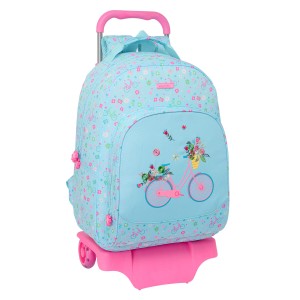 Schulrucksack mit Rädern Safta Bicicleta Blau 32 x 42 x 15 cm