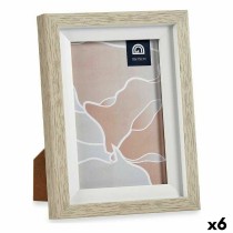 Photo frame 13,5 x 18,8 x 2 cm Crystal Beige White Plastic (6 Units)