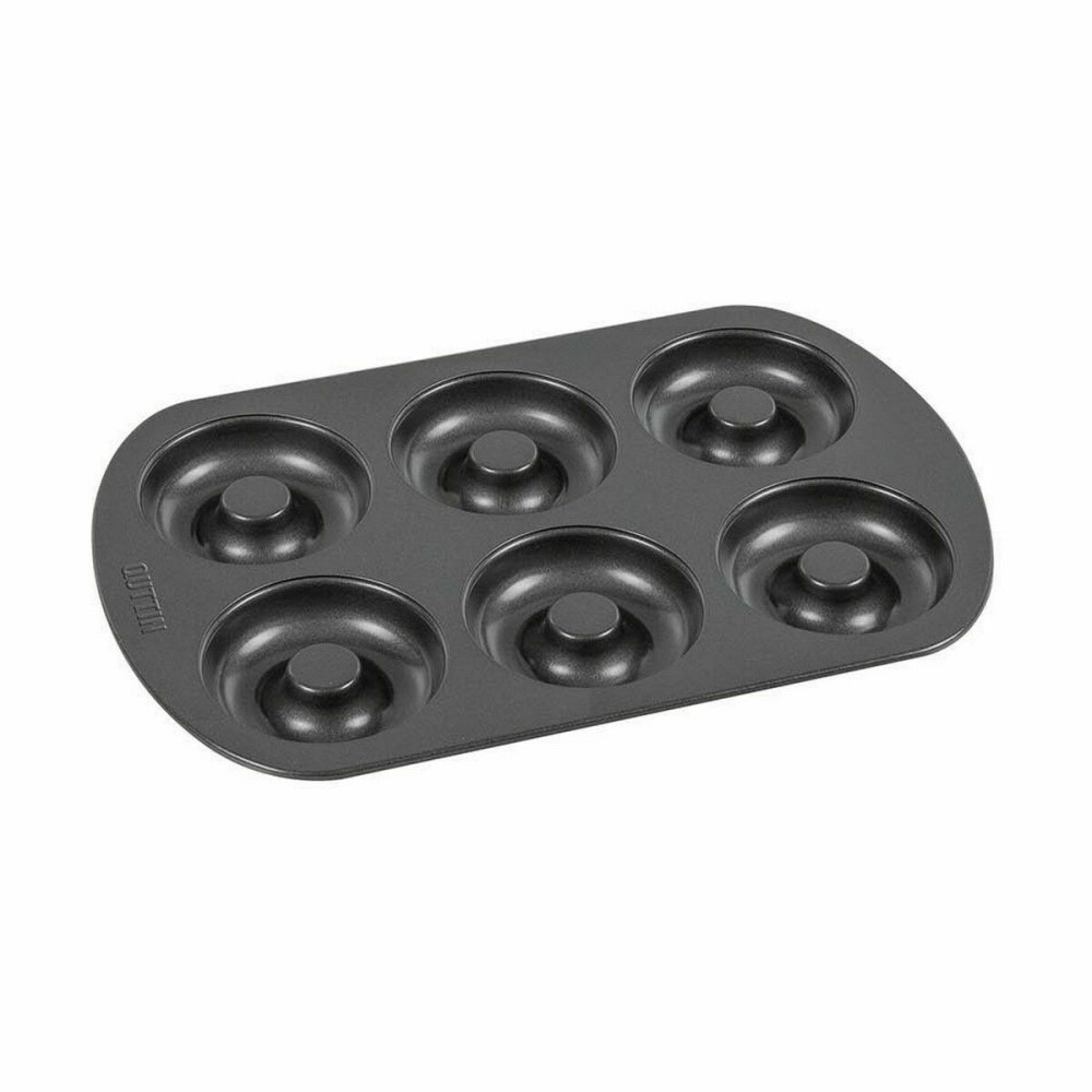 Moule pour four Quttin Donuts Acier au carbone Noir 32 x 21 x 2,3 cm (12 Unités)