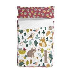 Quilted Zipper Bedding HappyFriday Moshi Moshi Harvestwood Multicolour 105 x 200 cm