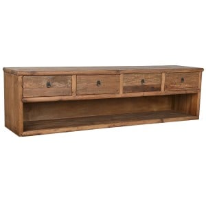 TV furniture Home ESPRIT Brown Pinewood Recycled Wood 200 x 45 x 55 cm