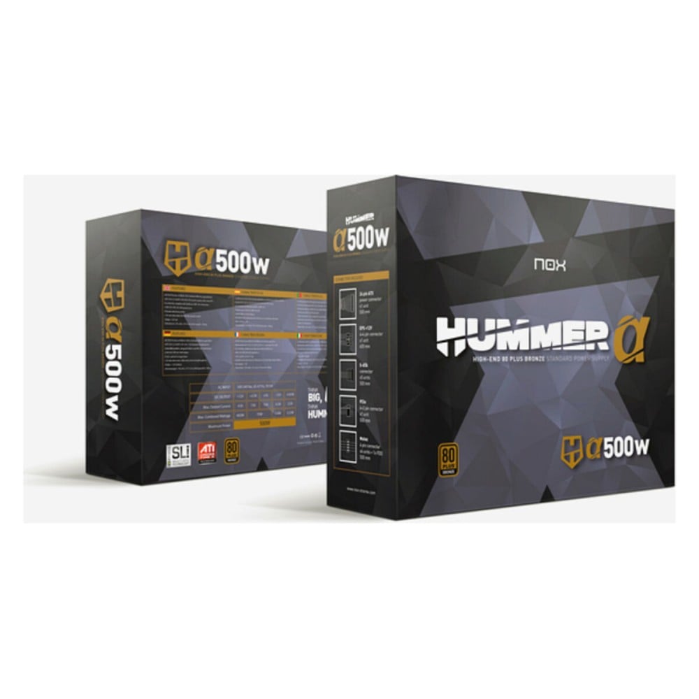 Stromquelle Nox-Xtreme Hummer Alpha 500 W ATX 80 Plus Bronze RoHS CE