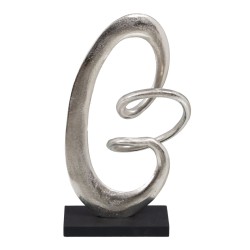 Figurine Décorative 24 x 10 x 42 cm Noir Argent