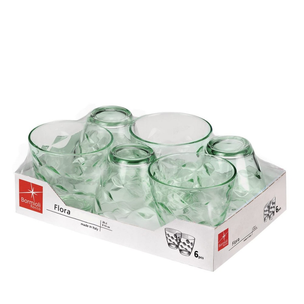 Gläserset Bormioli Rocco Flora grün Glas 260 ml