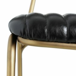 Hocker 42 x 49 x 88 cm Schwarz Gold Metall Polyurethan