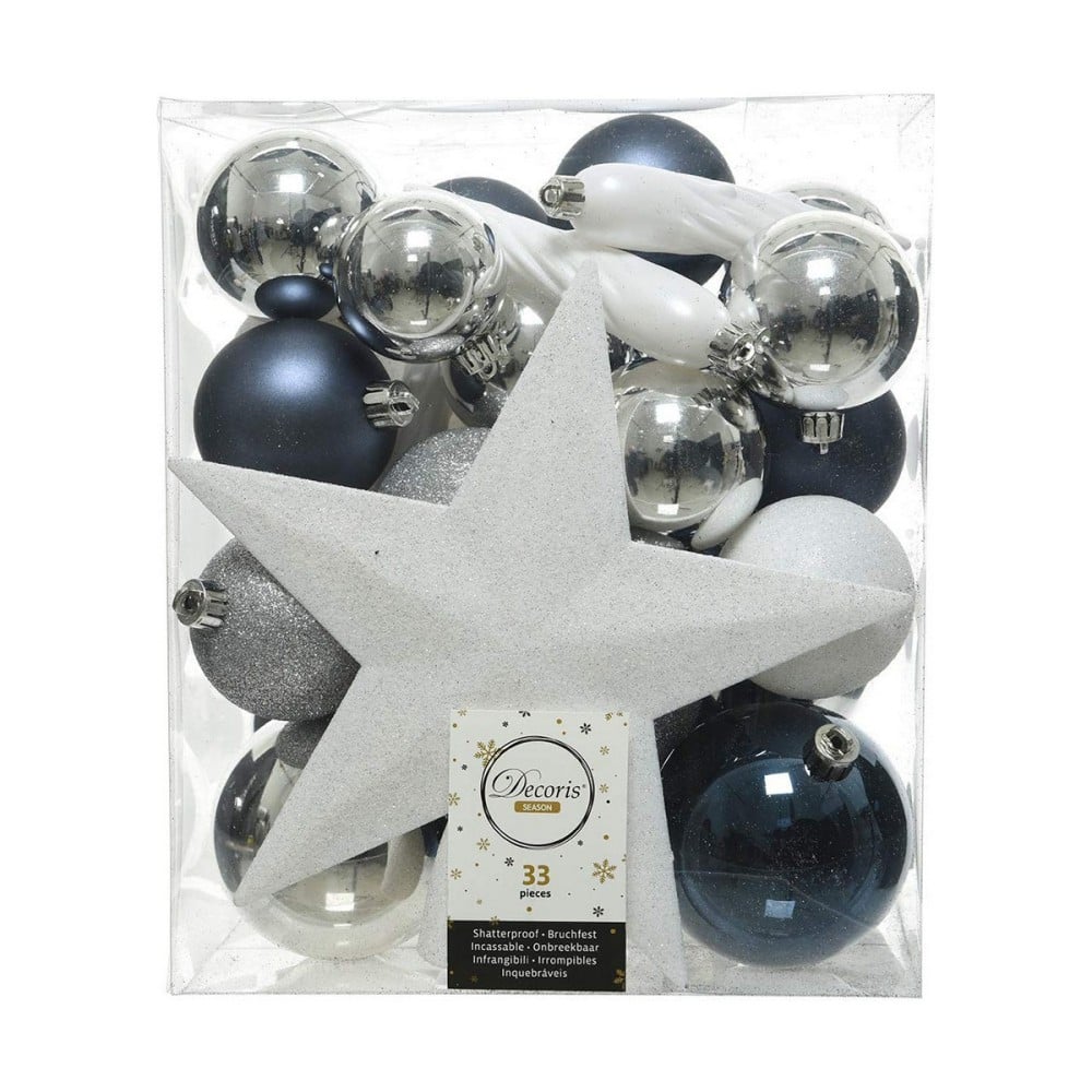 Boules de Noël Decoris Plastique 33 Pièces